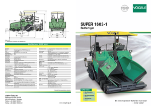 Finisoare de asfalt pe roți Vögele Super 1603-1