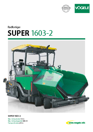 Finisoare de asfalt pe roți Vögele Super 1603-2