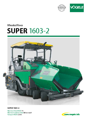 Finisoare de asfalt pe roți Vögele Super 1603-2