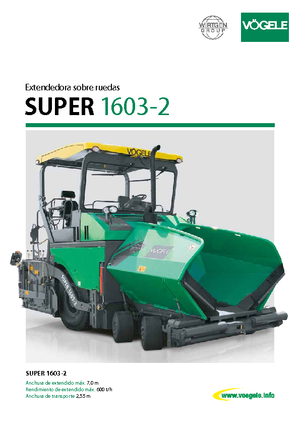 Finisoare de asfalt pe roți Vögele Super 1603-2