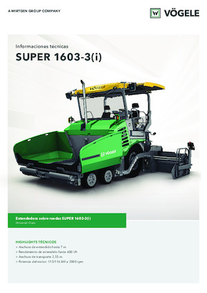Finisoare de asfalt pe roți Vögele Super 1603-3i