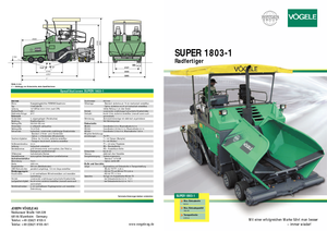 Finisoare de asfalt pe roți Vögele Super 1803-1