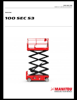 Platforme de ridicare de tip foarfecă pe roți Manitou 100 SEC S3