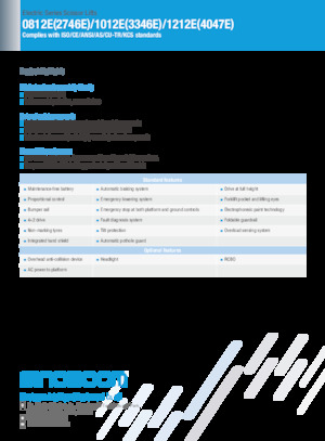 Platforme de ridicare de tip foarfecă pe roți Sinoboom 1212E 