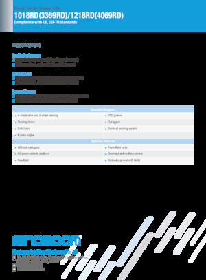 Platforme de ridicare de tip foarfecă pe roți Sinoboom 1018RD