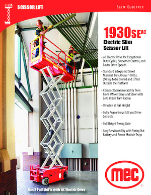 Platforme de ridicare de tip foarfecă pe roți MEC 1930SEAC Slim