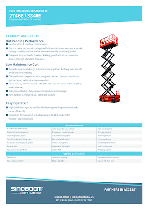 Platforme de ridicare de tip foarfecă pe roți Sinoboom 3346E
