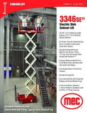 Platforme de ridicare de tip foarfecă pe roți MEC 3346SEAC Compact