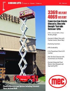 Platforme de ridicare de tip foarfecă pe roți MEC 3369RT