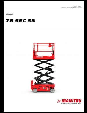 Platforme de ridicare de tip foarfecă pe roți Manitou 78 SEC S3