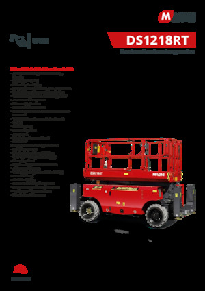 Platforme de ridicare de tip foarfecă pe roți MAGNI DS1218RT
