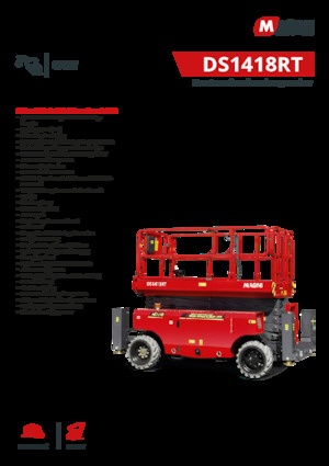 Platforme de ridicare de tip foarfecă pe roți MAGNI DS1418RT