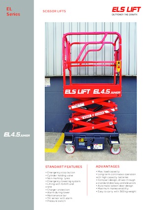 Platforme de ridicare de tip foarfecă pe roți ELS Lift Junior 4.5