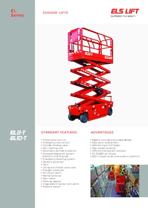 Platforme de ridicare de tip foarfecă pe roți ELS Lift EL 8-T