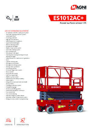 Platforme de ridicare de tip foarfecă pe roți MAGNI ES1012AC+