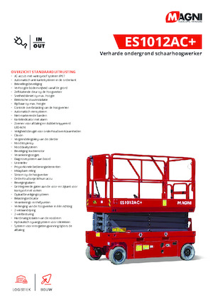 Platforme de ridicare de tip foarfecă pe roți MAGNI ES1012AC+