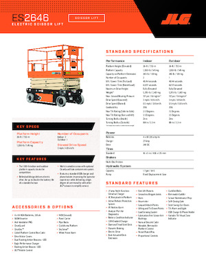 Platforme de ridicare de tip foarfecă pe roți JLG ES2646