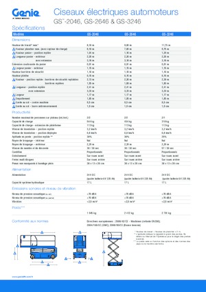 Platforme de ridicare de tip foarfecă pe roți Genie GS-3246