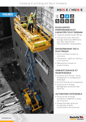 Platforme de ridicare de tip foarfecă pe roți Haulotte HS18E