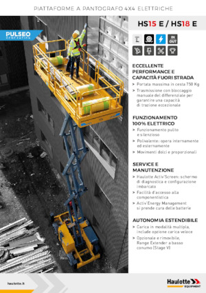 Platforme de ridicare de tip foarfecă pe roți Haulotte HS18E