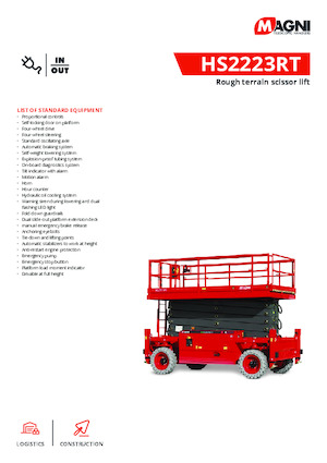 Platforme de ridicare de tip foarfecă pe roți MAGNI HS2223RT 