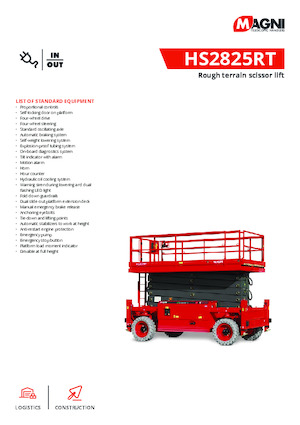 Platforme de ridicare de tip foarfecă pe roți MAGNI HS2825RT 