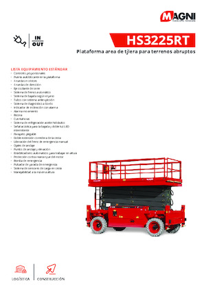 Platforme de ridicare de tip foarfecă pe roți MAGNI HS3225RT 
