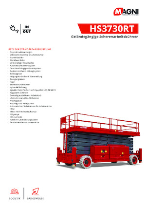 Platforme de ridicare de tip foarfecă pe roți MAGNI HS3730RT 