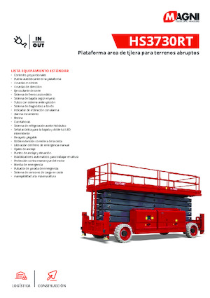 Platforme de ridicare de tip foarfecă pe roți MAGNI HS3730RT 