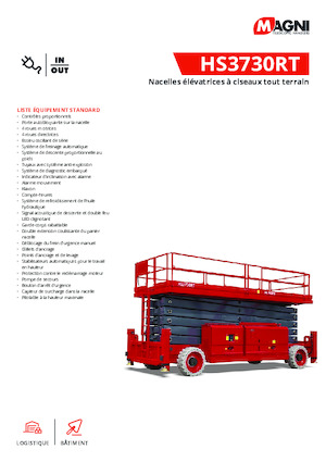 Platforme de ridicare de tip foarfecă pe roți MAGNI HS3730RT 