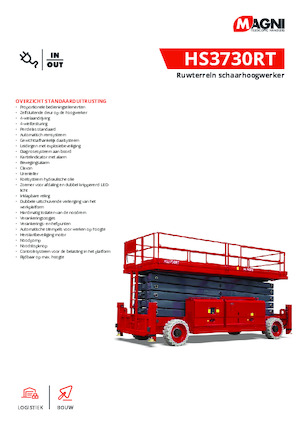 Platforme de ridicare de tip foarfecă pe roți MAGNI HS3730RT 