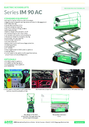 Platforme de ridicare de tip foarfecă pe roți Imer IM 6390 AC