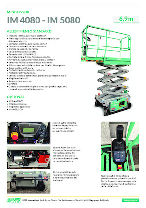 Platforme de ridicare de tip foarfecă pe roți Imer IM 4080 UL