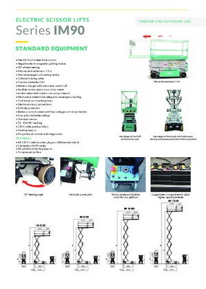Platforme de ridicare de tip foarfecă pe roți Imer IM 10090