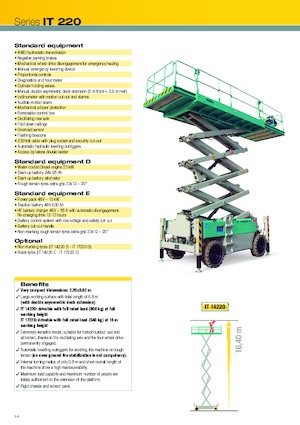Platforme de ridicare de tip foarfecă pe roți Iteco IT 14220 E