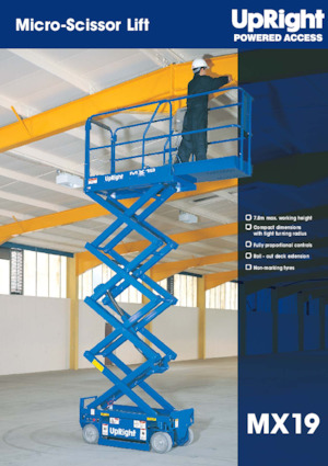 Platforme de ridicare de tip foarfecă pe roți UpRight MX 19