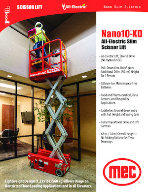 Platforme de ridicare de tip foarfecă pe roți MEC NANO10®-XD