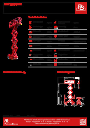 Platforme de ridicare de tip foarfecă pe roți PB PB ECo S78-7EZ