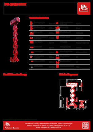 Platforme de ridicare de tip foarfecă pe roți PB PB S100-12EZ