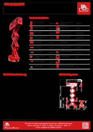 Platforme de ridicare de tip foarfecă pe roți PB PB S100-8EZ