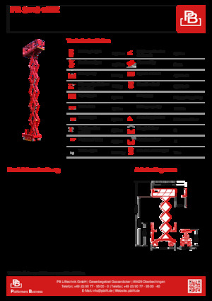 Platforme de ridicare de tip foarfecă pe roți PB PB S140-12EZ