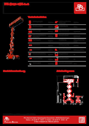 Platforme de ridicare de tip foarfecă pe roți PB PB S151-19E 4×4