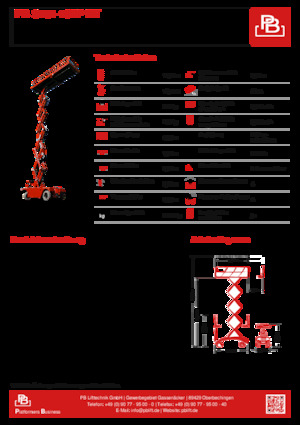 Platforme de ridicare de tip foarfecă pe roți PB PB S151-19EP HT