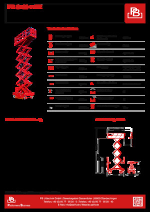 Platforme de ridicare de tip foarfecă pe roți PB PB S160-14EZ