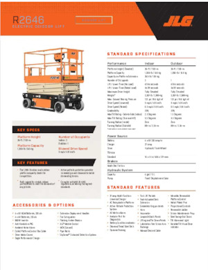 Platforme de ridicare de tip foarfecă pe roți JLG R2646