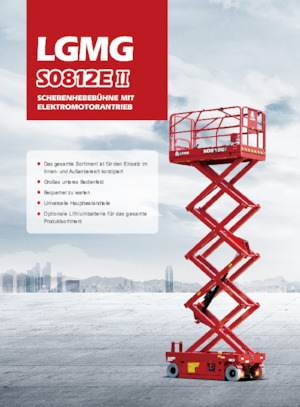 Platforme de ridicare de tip foarfecă pe roți LGMG  S0812EII-Li