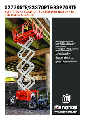 Platforme de ridicare de tip foarfecă pe roți Snorkel S3370RTE