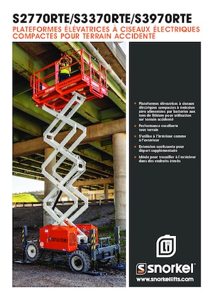 Platforme de ridicare de tip foarfecă pe roți Snorkel S3370RTE