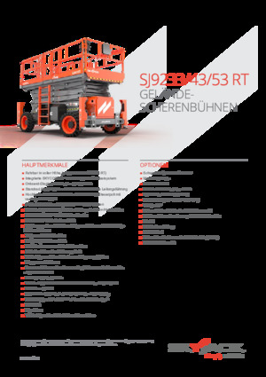 Platforme de ridicare de tip foarfecă pe roți Skyjack SJ9233 RT