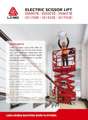Platforme de ridicare de tip foarfecă pe roți LGMG  SS1230E